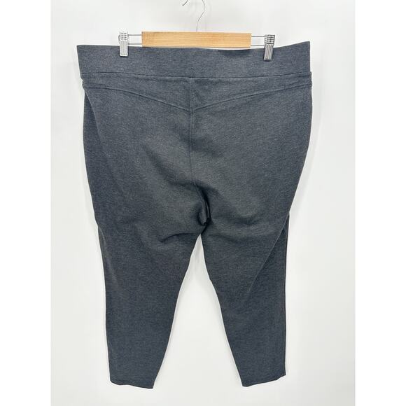Loft Plus Dark Gray Stretch Pull On Pants Elastic Waist Leggings Women 20 - Picture 2 of 7